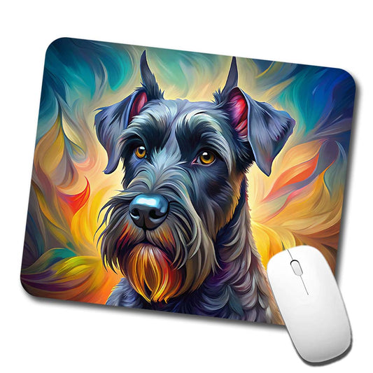 Giant Schnauzer Dog Pop Art Low Profile Mouse Pad Mat