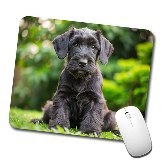 Giant Schnauzer Dog Puppy Photo Low Profile Mouse Pad Mat