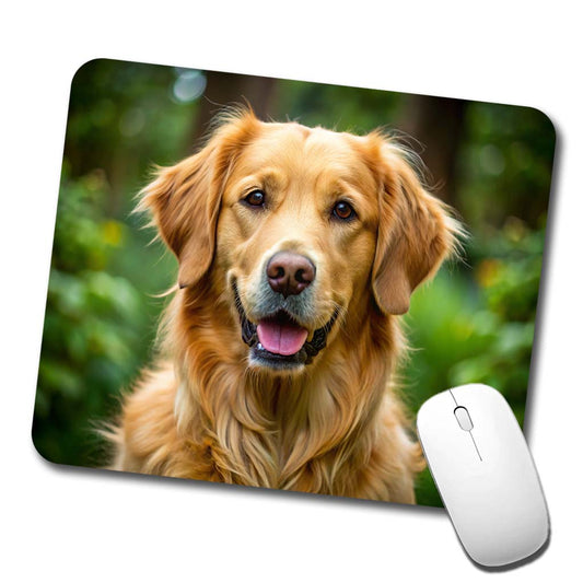 Golden Retriever Dog Photo Low Profile Mouse Pad Mat