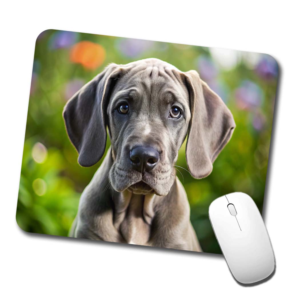 Great Dane Dog Puppy Photo Low Profile Mouse Pad Mat
