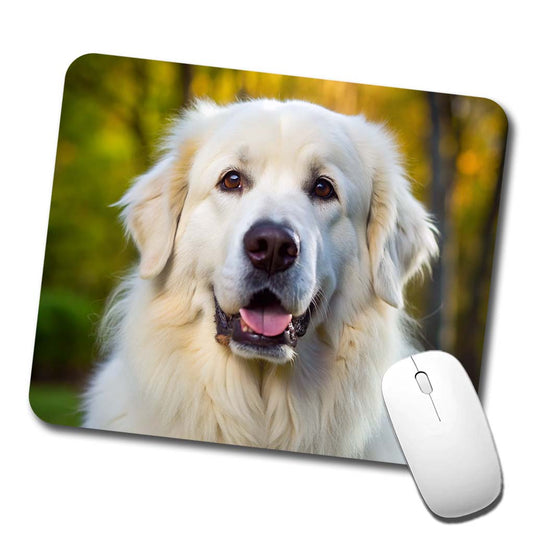 Great Pyrenees Dog Photo Low Profile Mouse Pad Mat