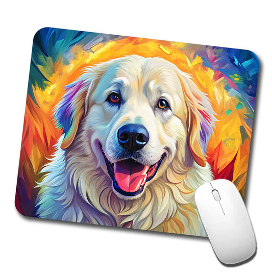 Great Pyrenees Dog Pop Art Low Profile Mouse Pad Mat