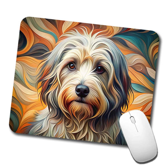 Havanese Dog Abstract Stylized Art Low Profile Mouse Pad Mat