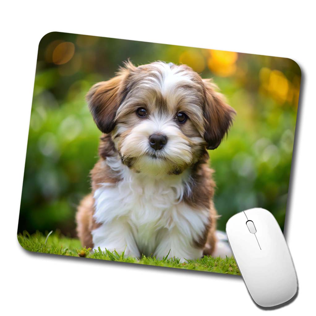 Havanese Dog Puppy Photo Low Profile Mouse Pad Mat