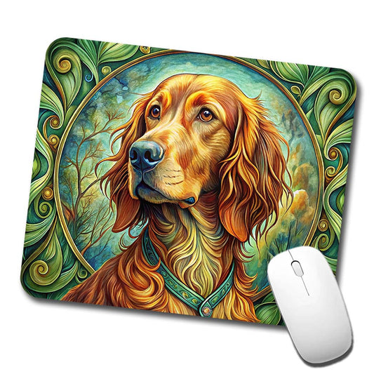 Irish Setter Dog Art Nouveau Low Profile Mouse Pad Mat