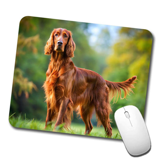 Irish Setter Dog Photo Low Profile Mouse Pad Mat
