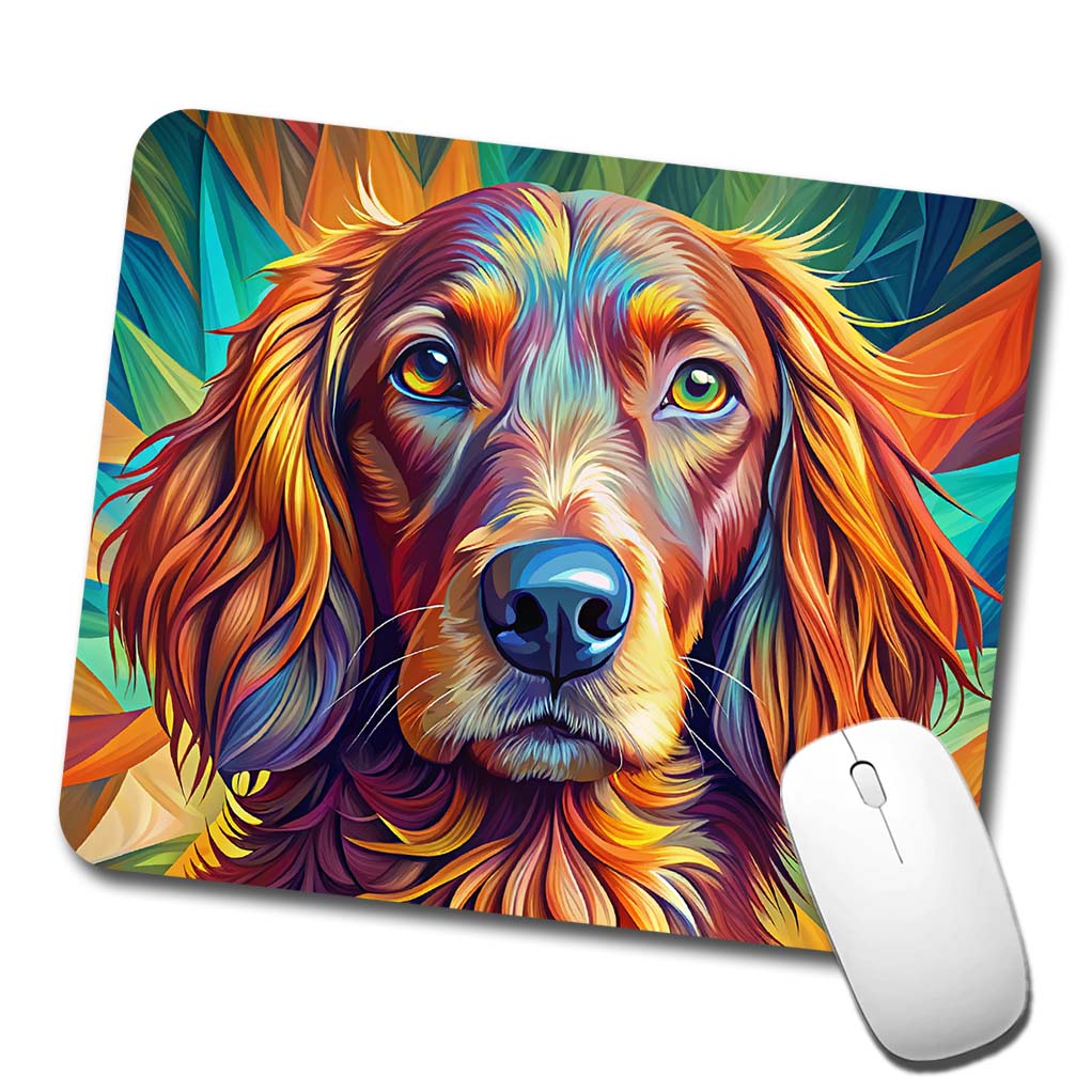 Irish Setter Dog Pop Art Low Profile Mouse Pad Mat
