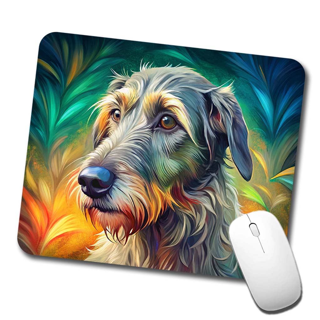 Irish Wolfhound Dog Pop Art Low Profile Mouse Pad Mat