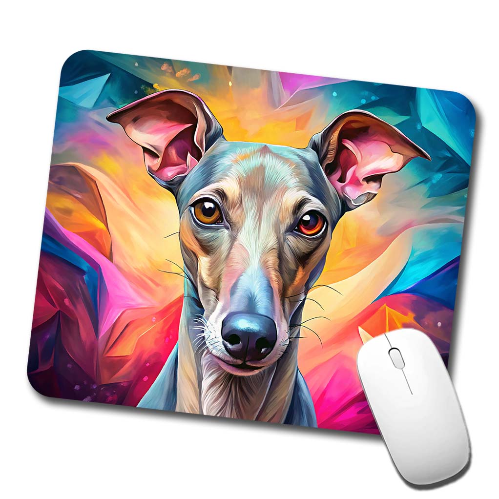Italian Greyhound Dog Pop Art Low Profile Mouse Pad Mat