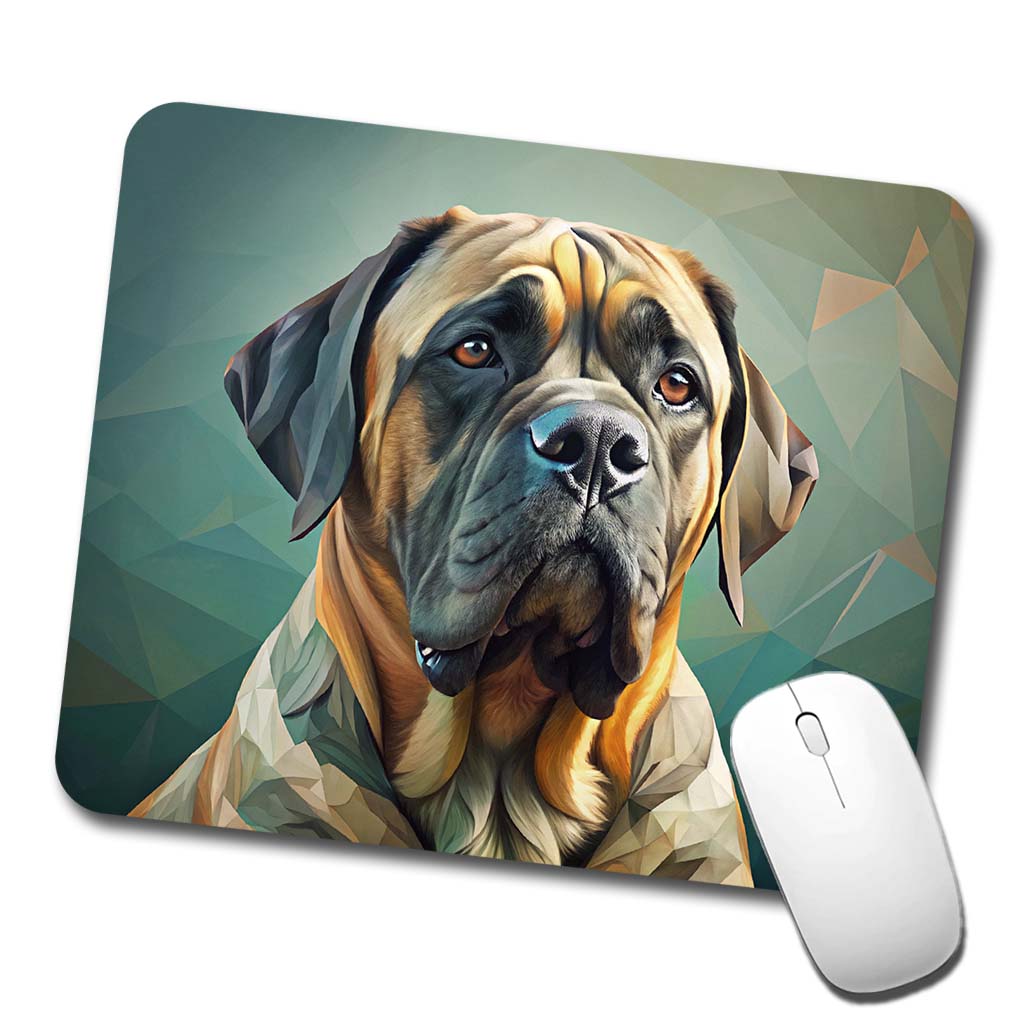 Mastiff Dog Contemporary Art Low Profile Mouse Pad Mat