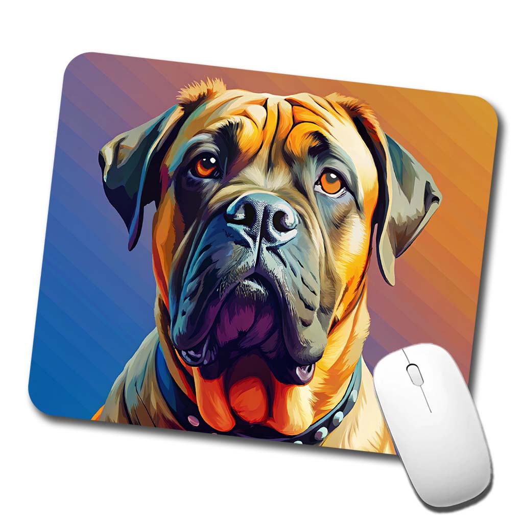 Mastiff Dog Pop Art Low Profile Mouse Pad Mat