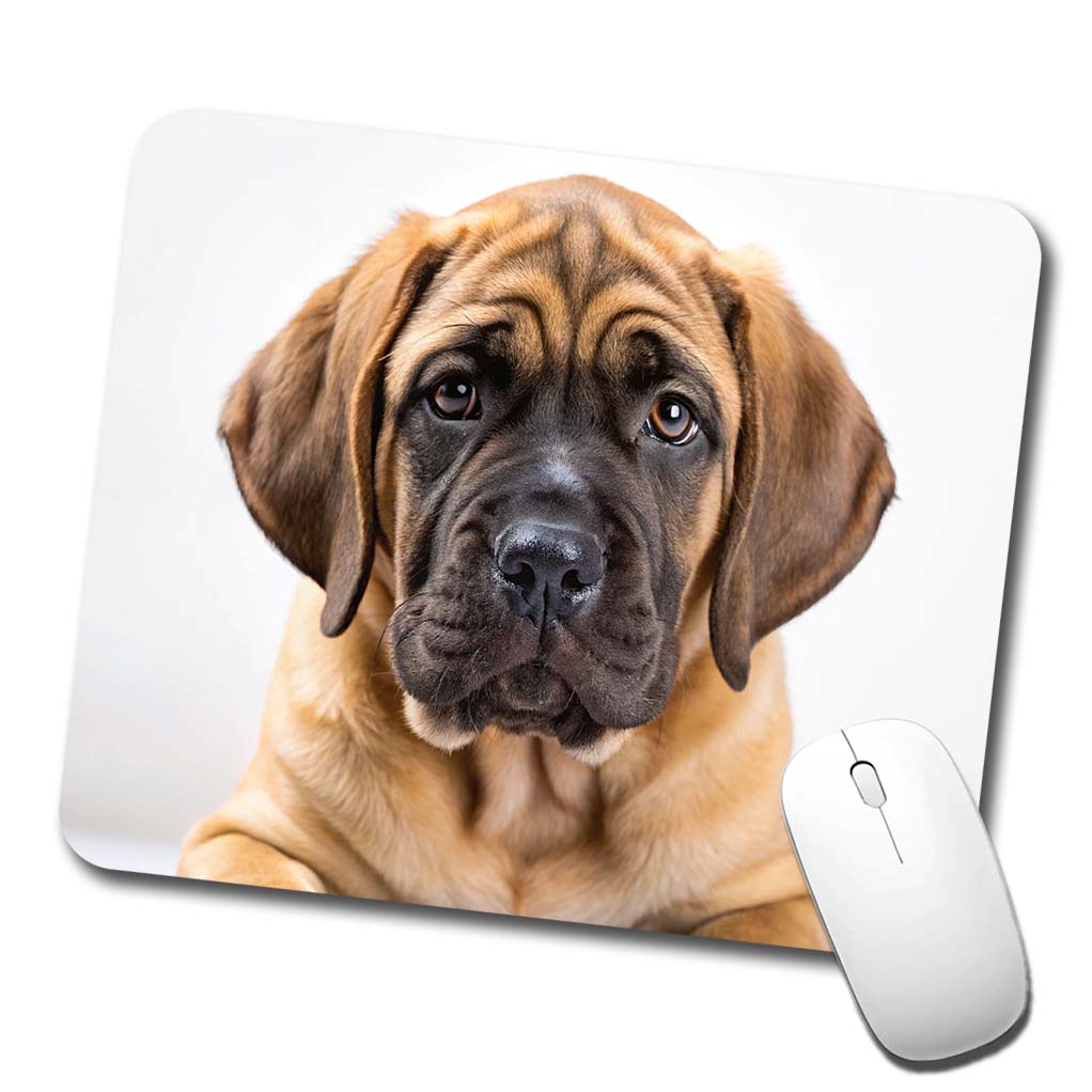 Mastiff Dog Puppy Photo Low Profile Mouse Pad Mat