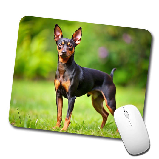 Miniature Pinscher Dog Photo Low Profile Mouse Pad Mat