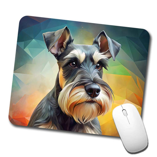 Miniature Schnauzer Dog Contemporary Art Low Profile Mouse Pad Mat