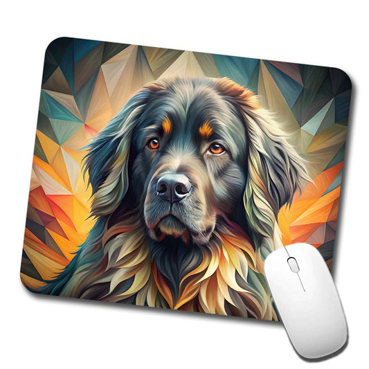 Newfoundland Dog Abstract Stylized Art Low Profile Mouse Pad Mat