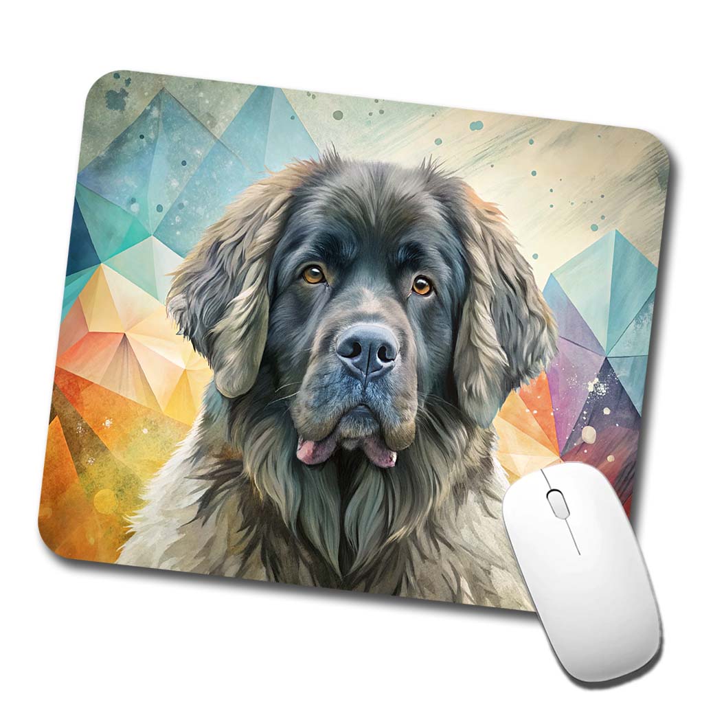 Newfoundland Dog Contemporary Art Low Profile Mouse Pad Mat