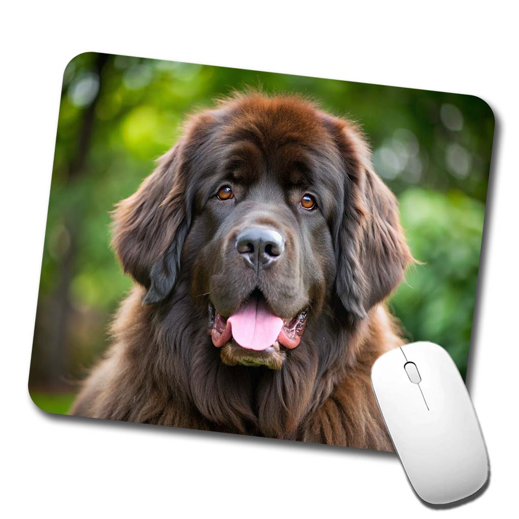 Newfoundland Dog Photo Low Profile Mouse Pad Mat