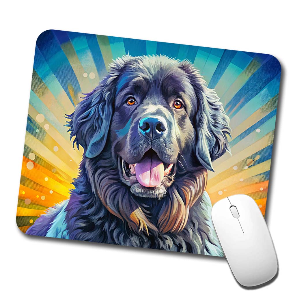 Newfoundland Dog Pop Art Low Profile Mouse Pad Mat