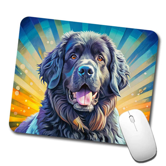 Newfoundland Dog Pop Art Low Profile Mouse Pad Mat