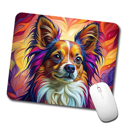 Papillion Dog Pop Art Low Profile Mouse Pad Mat