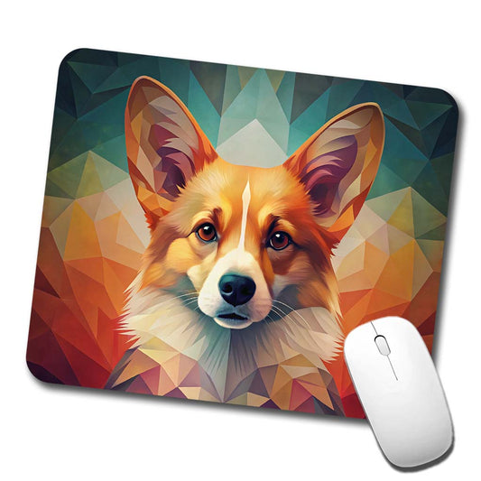 Pembroke Welsh Corgi Dog Abstract Stylized Art Low Profile Mouse Pad Mat