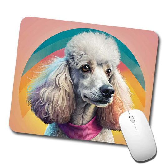 Poodle Dog Contemporary Art Low Profile Mouse Pad Mat