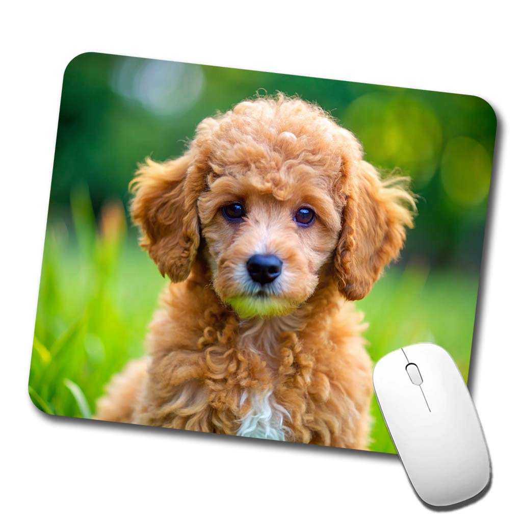 Poodle Dog Puppy Photo Low Profile Mouse Pad Mat