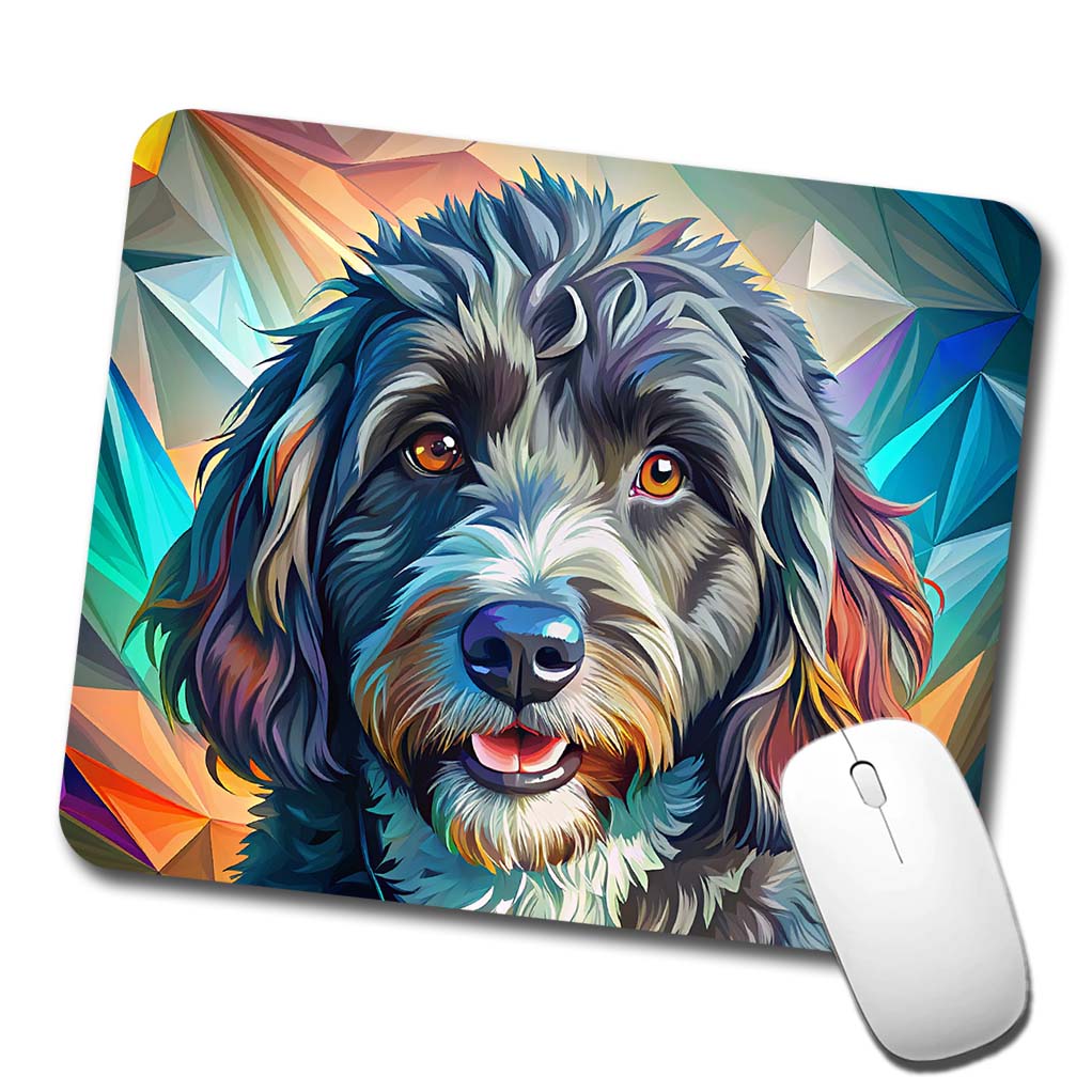 Portuguese Water Dog Pop Art Low Profile Mouse Pad Mat