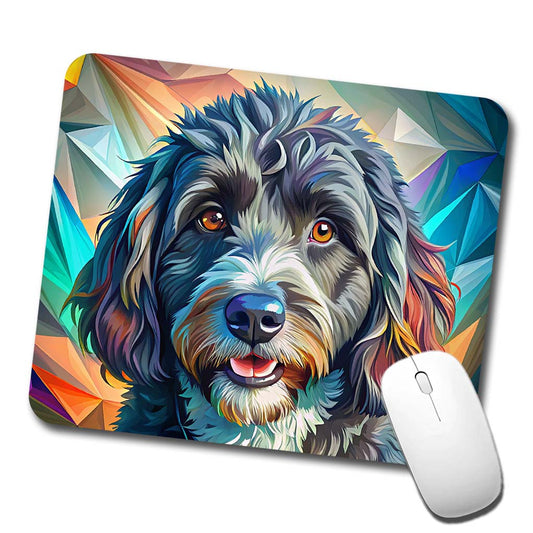 Portuguese Water Dog Pop Art Low Profile Mouse Pad Mat