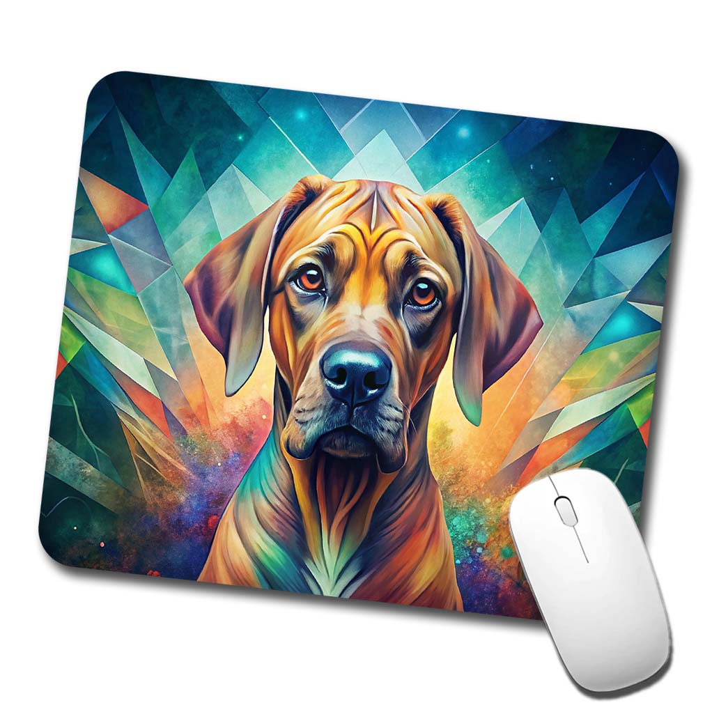 Rhodesian Ridgeback Dog Abstract Art Low Profile Mouse Pad Mat