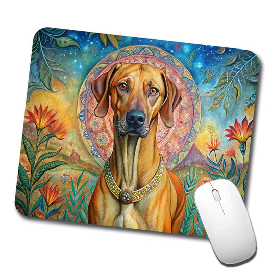 Rhodesian Ridgeback Dog Bohemian Art Low Profile Mouse Pad Mat