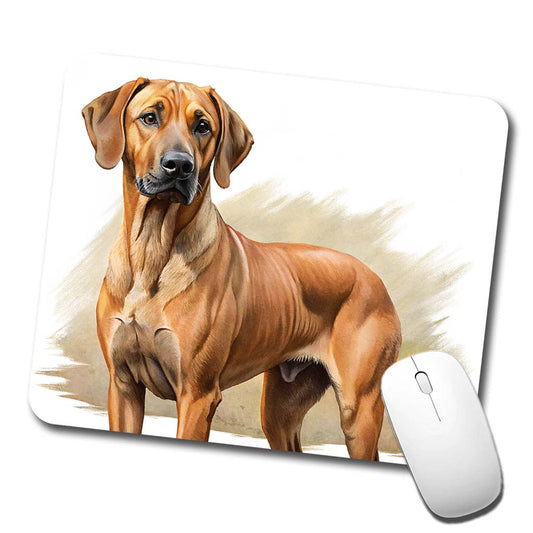 Rhodesian Ridgeback Dog Illustration Low Profile Mouse Pad Mat