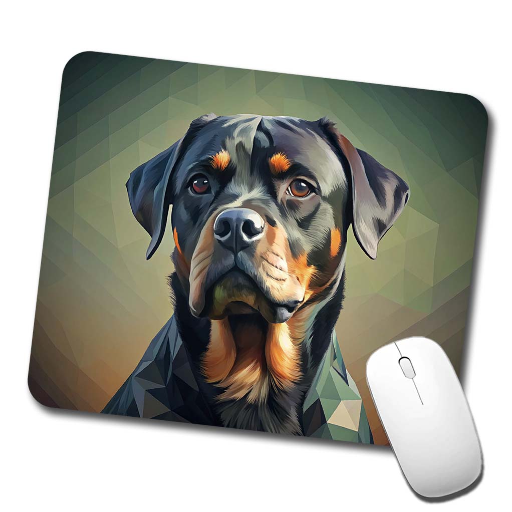 Rottweiler Dog Contemporary Art Low Profile Mouse Pad Mat