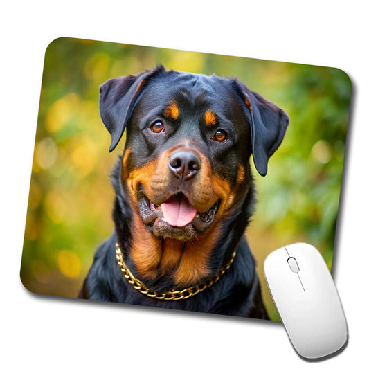 Rottweiler Dog Photo Low Profile Mouse Pad Mat