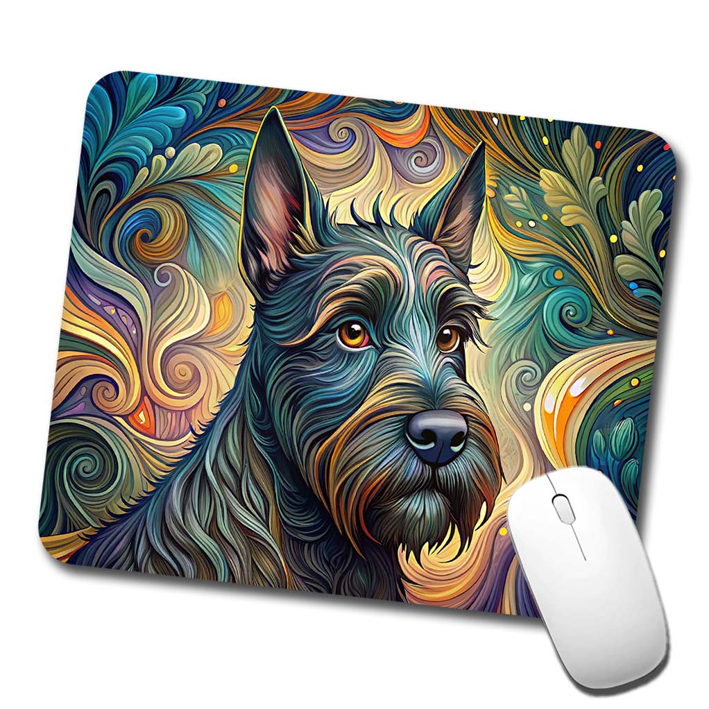 Scottish Terrier Dog Art Nouveau Low Profile Mouse Pad Mat