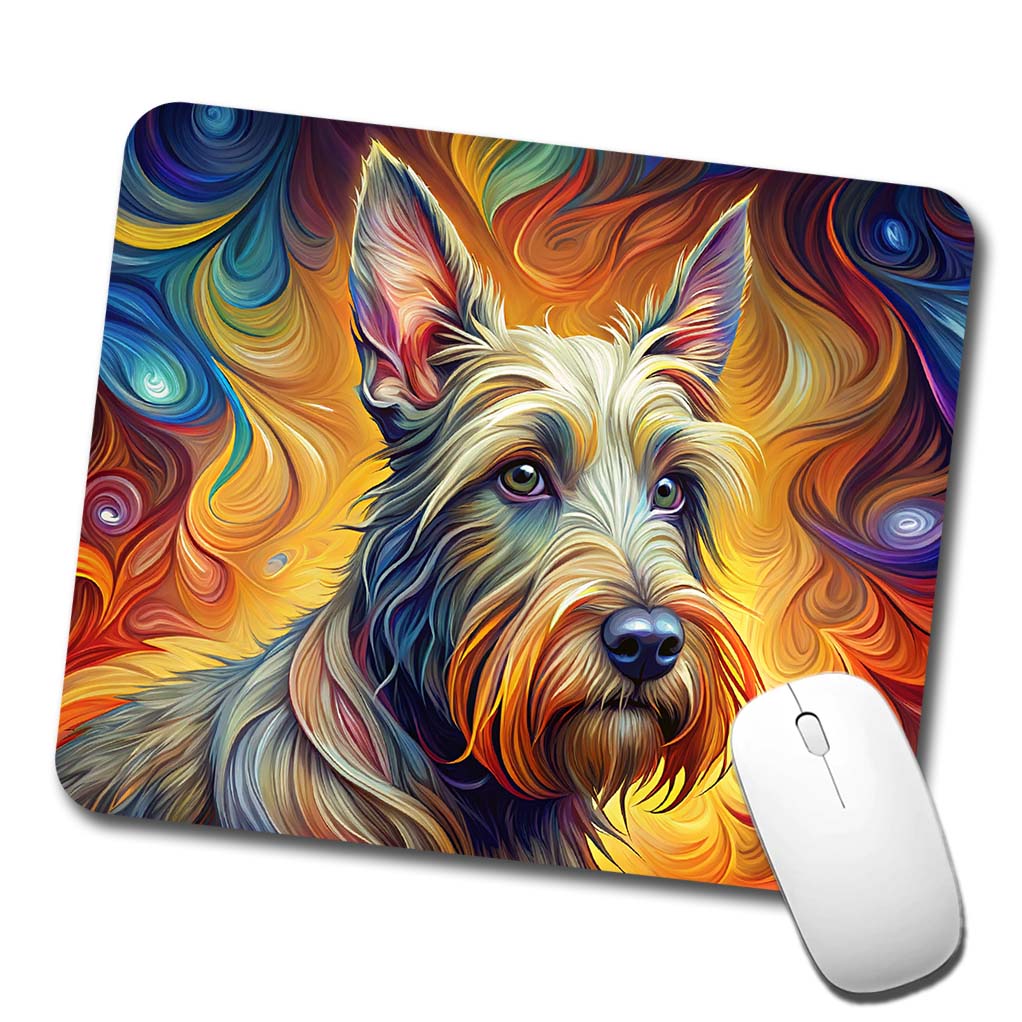 Scottish Terrier Dog Expressionism Art Low Profile Mouse Pad Mat