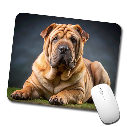 Shar Pei Dog Photo Low Profile Mouse Pad Mat