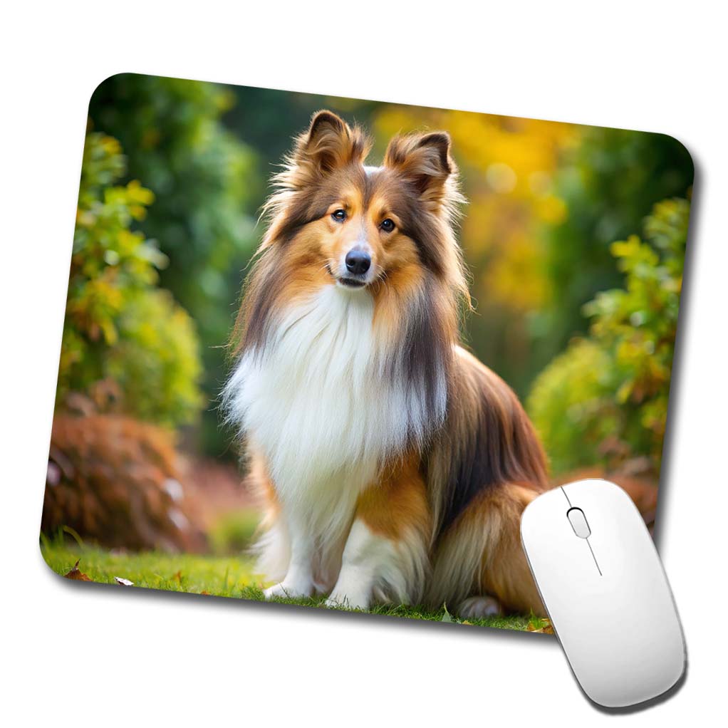 Shetland Sheepdog Sheltie Dog Photo Low Profile Mouse Pad Mat