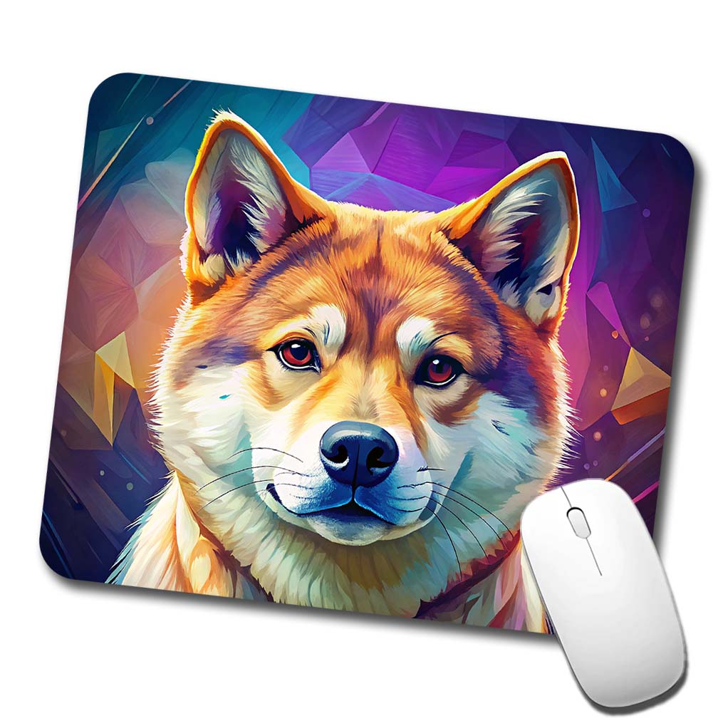 Shiba Inu Dog Pop Art Low Profile Mouse Pad Mat