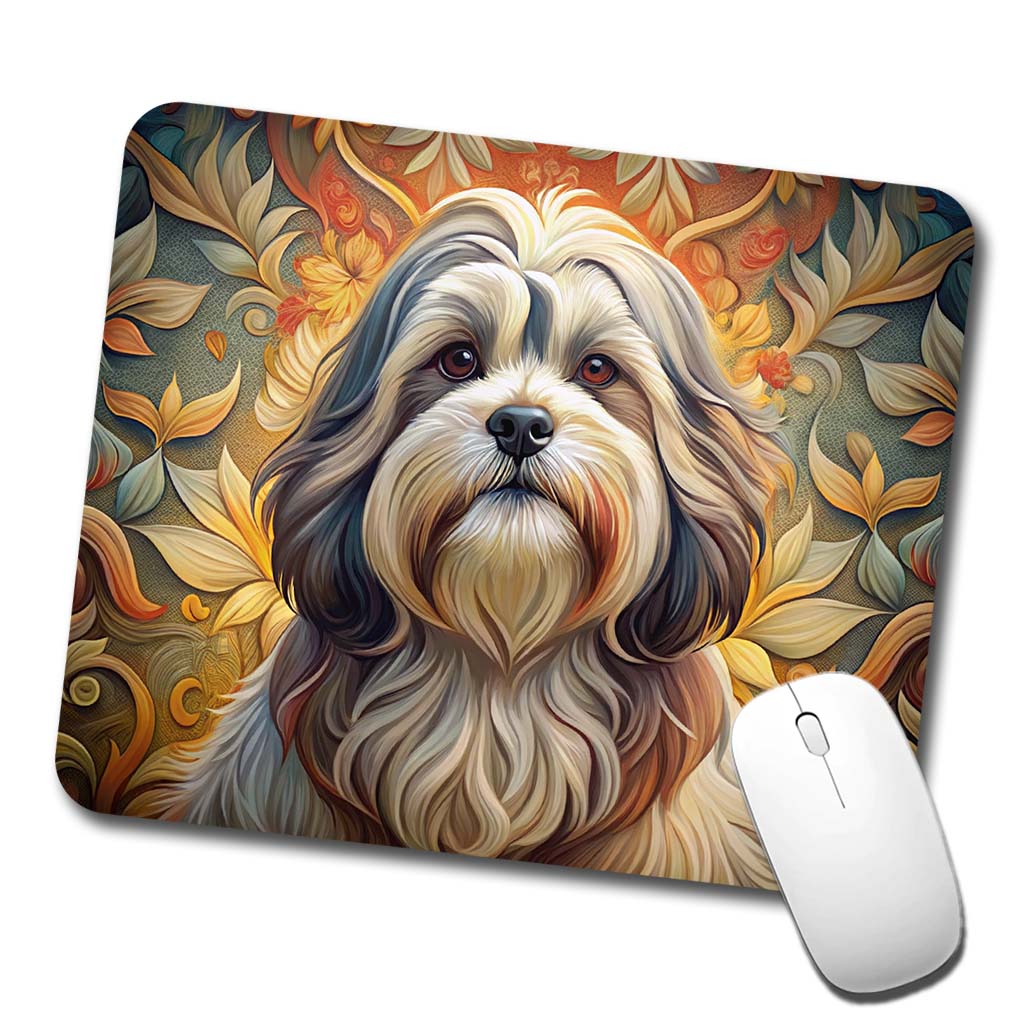 Shih Tzu Dog Art Nouveau Low Profile Mouse Pad Mat