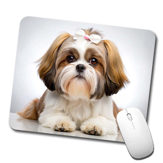 Shih Tzu Dog Photo Low Profile Mouse Pad Mat