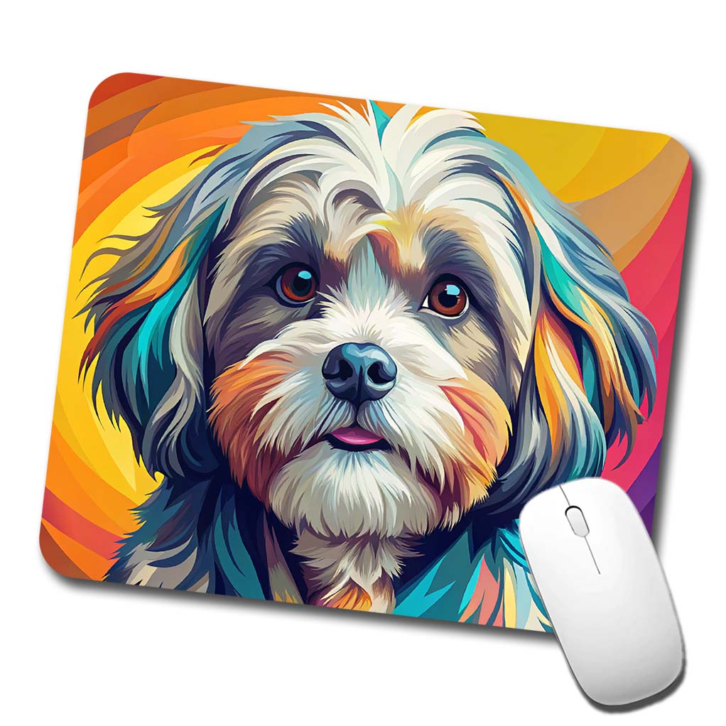 Shih Tzu Dog Pop Art Low Profile Mouse Pad Mat