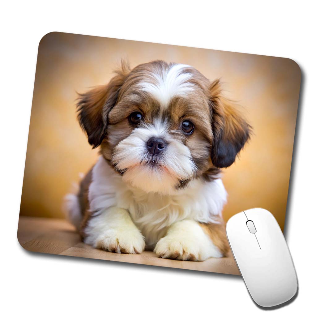 Shih Tzu Dog Puppy Photo Low Profile Mouse Pad Mat