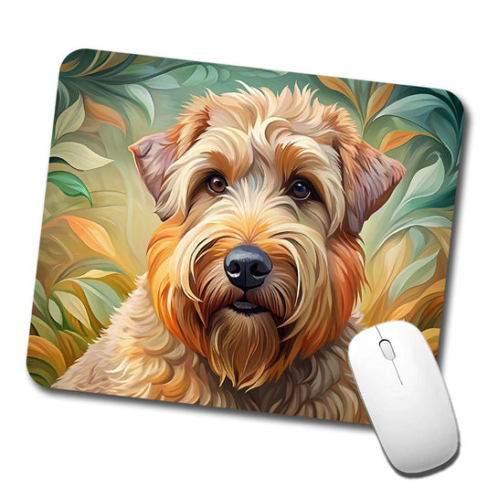 Soft Coated Wheaten Terrier Dog Art Nouveau Low Profile Mouse Pad Mat