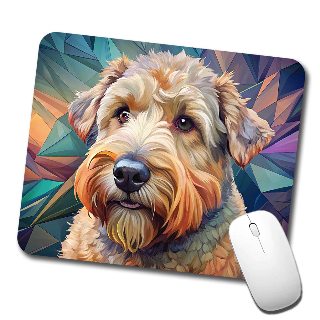 Soft Coated Wheaten Terrier Dog Contemporary Art Low Profile Mouse Pad Mat