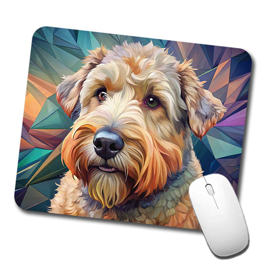 Soft Coated Wheaten Terrier Dog Contemporary Art Low Profile Mouse Pad Mat