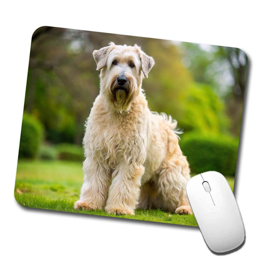 Soft Coated Wheaten Terrier Dog Photo Low Profile Mouse Pad Mat