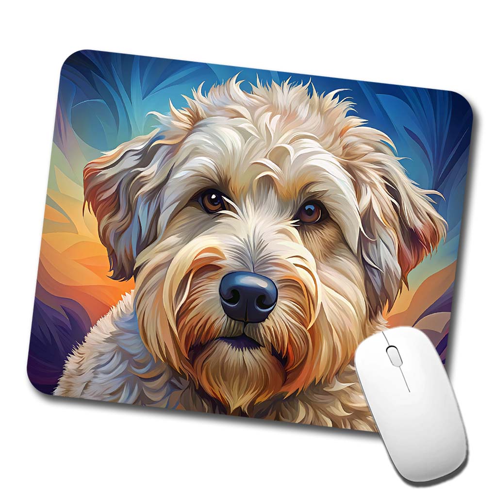 Soft Coated Wheaten Terrier Dog Pop Art Low Profile Mouse Pad Mat