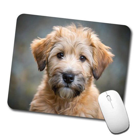 Soft Coated Wheaten Terrier Dog Puppy Photo Low Profile Mouse Pad Mat