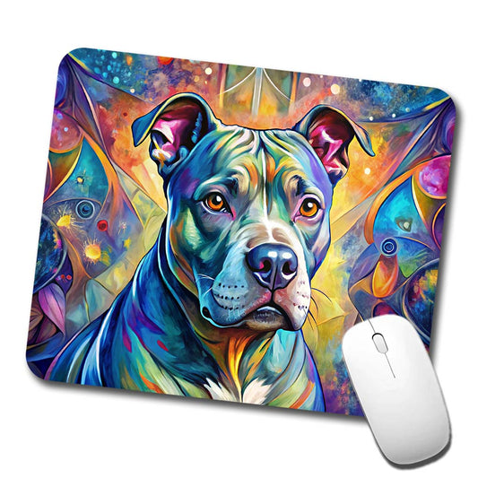 Staffordshire Bull Terrier Staffy Dog Abstract Art Low Profile Mouse Pad Mat
